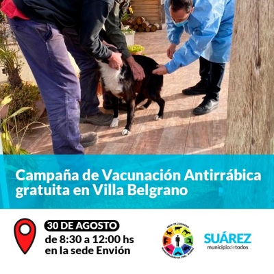 Campaña de Vacunación Antirrábica gratuita en Villa Belgrano