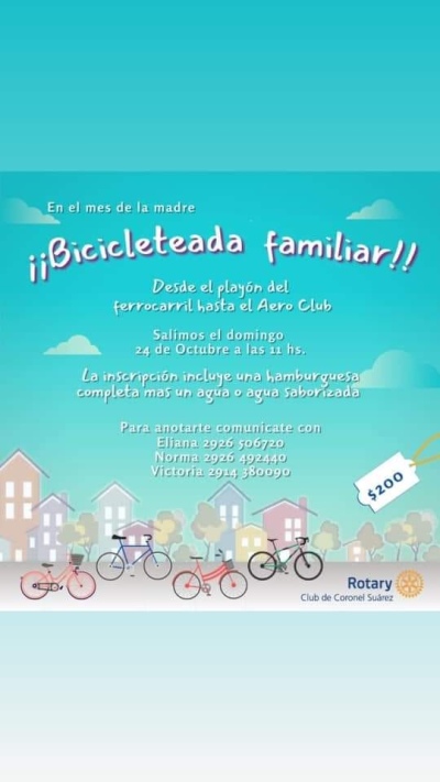 El Rotary Club te invita a bicicletear