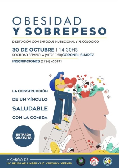 Este sábado charla abierta y gratuita sobre obesidad y sobrepeso en la Asociación Española