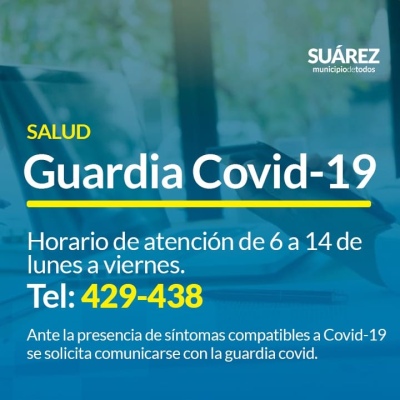 La Guardia Covid será sólo de lunes a viernes y de 6:00 a 14:00