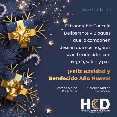 El saludo institucional de Navidad del Honorable Concejo Deliberante