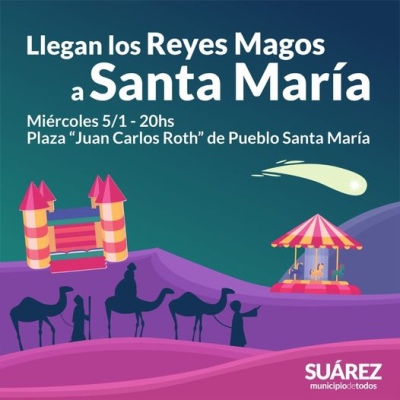 Llegan los Reyes Magos a Santa María