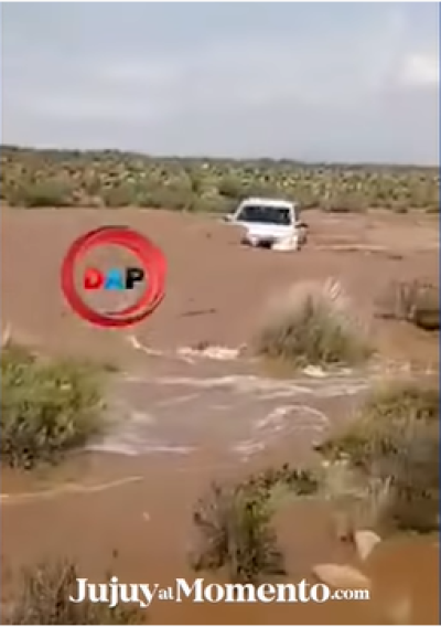 Video impactante: quisieron cruzar el río pese a la creciente, los arrastró la corriente y murió una mujer