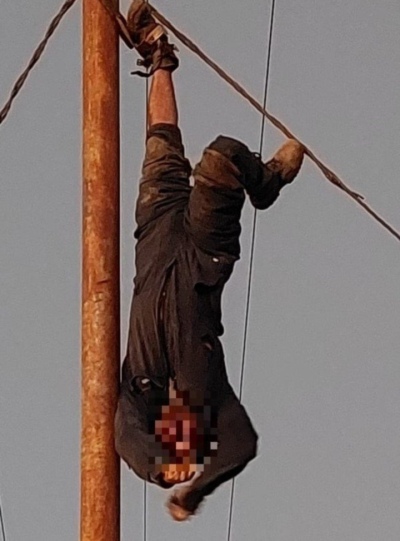 Quiso robar cables de alta tensión en Chubut, se electrocutó y estuvo colgado del poste dos horas