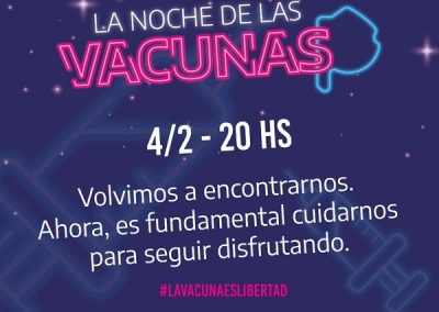 Se viene "La noche de las vacunas" en la Provincia