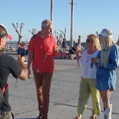 Marley y Xipolitakis estuvieron en Carhué y Epecuén