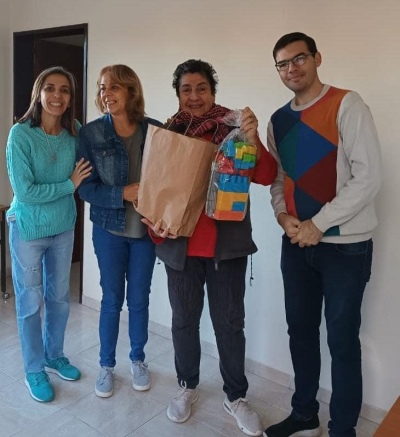 La senadora Moirano entregó material para entidades de Huanguelén