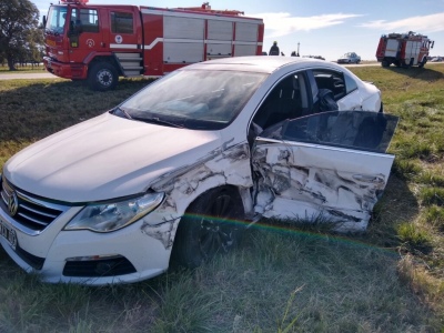 Choque en cadena entre tres vehículos en la ruta 33 pero sin heridos de consideración