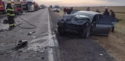 Brutal choque frontal en la Ruta 3: dos muertos y dos heridos graves