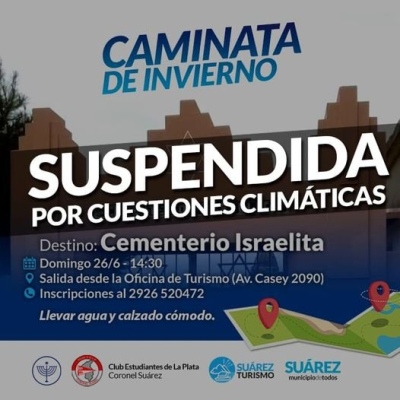 Se suspende la caminata de invierno con destino al cementerio Israelita