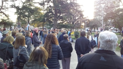 También hubo protesta en Coronel Suárez