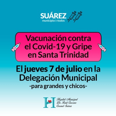 Vacunación contra el covid-19 y gripe en Santa Trinidad