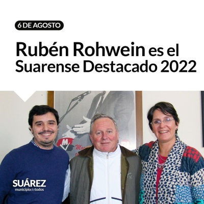 Rubén Rohwein es el Suarense Destacado 2022