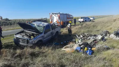 Una camioneta volcó en la Ruta 51 a la altura de los 7 Puentes