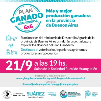 Huanguelén- Ministerio de Desarrollo Agrario: charla sobre el plan ganadero