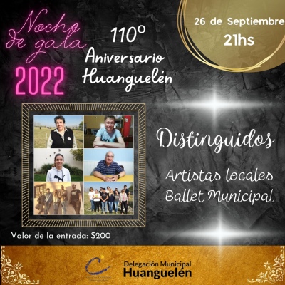 Huanguelén celebra su 110° aniversario distinguiendo a vecinos destacados en la Noche de Gala