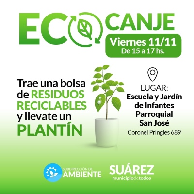 Jornada de Eco Canje en la escuela y el jardín Parroquial San José