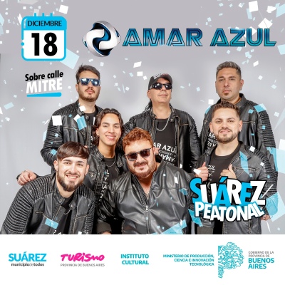 Amar Azul se presenta en #suarezpeatonal para arrancar el verano a pura cumbia