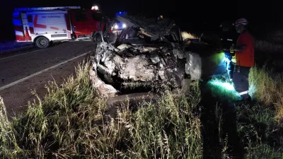 Ruta 3: un muerto en un choque frontal entre un auto y un camión