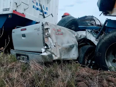 Impactante choque en Ruta 3: dos heridos