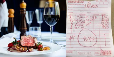 Gastó más de $16.000 por un almuerzo para dos y el ticket se volvió viral: “Creo que fue un abuso”