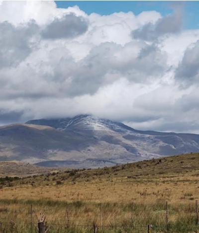 Nevó en el cerro Tres Picos