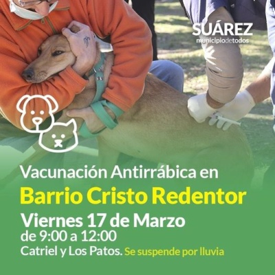 Campaña de vacunación antirrábica en Barrio Cristo Redentor