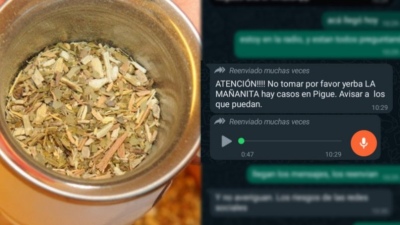 Desmienten una cadena de Whatsapp sobre yerba envenenada