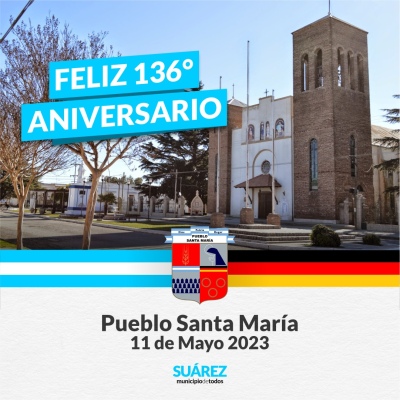 Santa María conmemora el 136° aniversario de su fundación