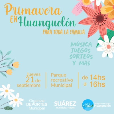 Huanguelén recibe la primavera con una gran fiesta para toda la familia, jóvenes y estudiantes