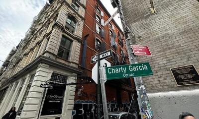 La “esquina Charly García” quedó inaugurada en pleno Nueva York