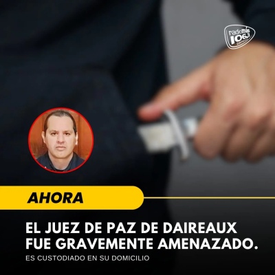 Un vecino de Huanguelén amenazó gravemente al Juez de Paz de Daireaux.Ambos quedaron con custodia policial