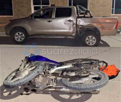 Huanguelén: un joven de 19 años internado en Bahía Blanca tras chocar con su moto