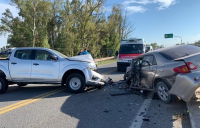 Familia bahiense protagonizó un triple choque en la Ruta 3