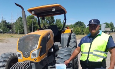 Circulaba borracho por la Ruta 3 en un tractor: le secuestraron el vehículo