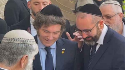 El cantito con el que recibieron a Javier Milei en Israel