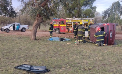 Vuelco sin heridos en el acceso a Villa Ventana. La salvó el airbag