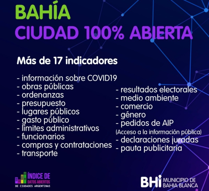 Bahía Blanca obtuvo el primer puesto en transparencia y gobierno abierto a nivel nacional