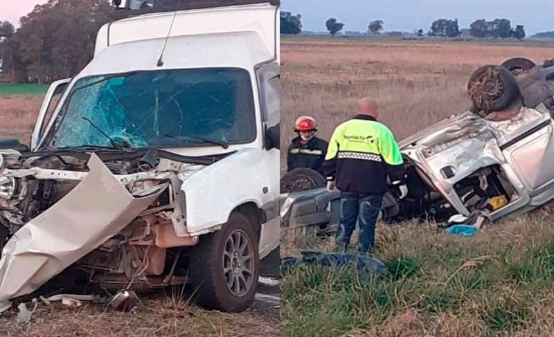 Chocó una suarense en la ruta 205 cerca de Bolívar