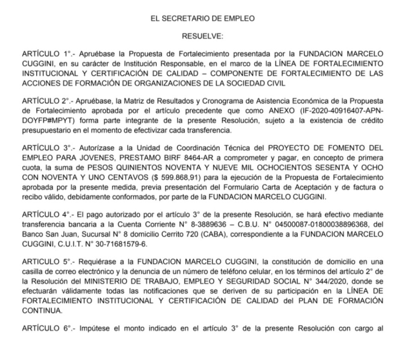 Documento prueba que el peluquero Alberto Fernández cobró un subsidio de 600 mil pesos