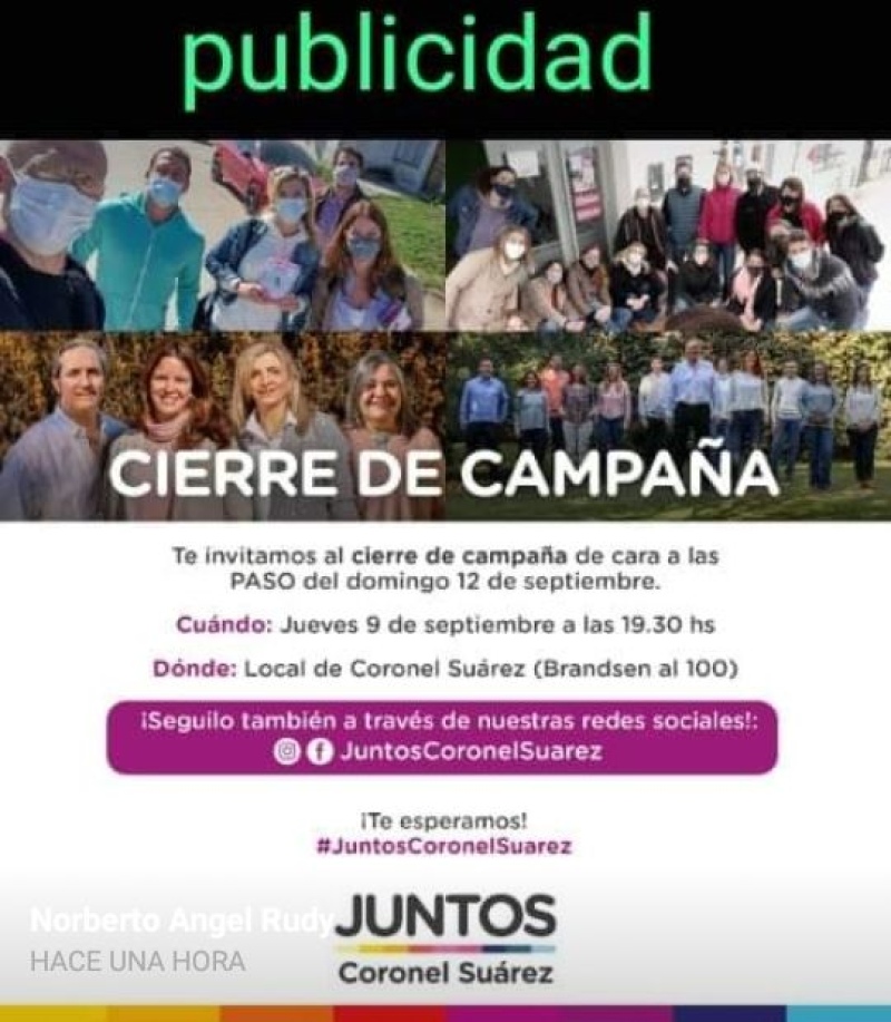 Mañana cierre de campaña de JUNTOS