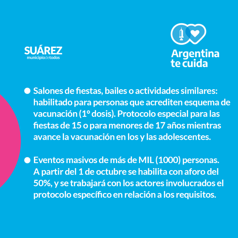 Nuevas medidas como consecuencia del análisis de la situación epidemiológica