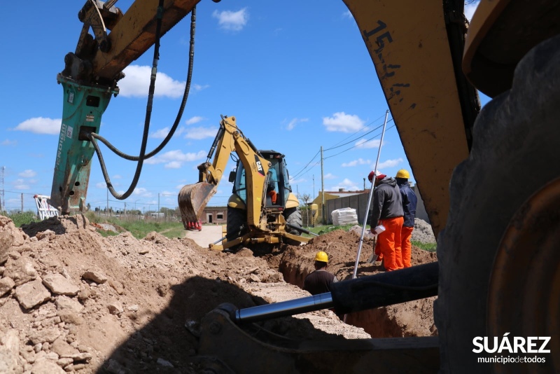 Comenzó la obra de cloacas en Villa Belgrano