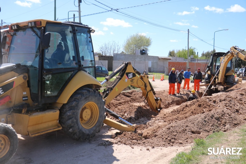 Comenzó la obra de cloacas en Villa Belgrano