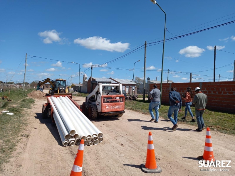 Comenzó la obra de cloacas en Villa Belgrano