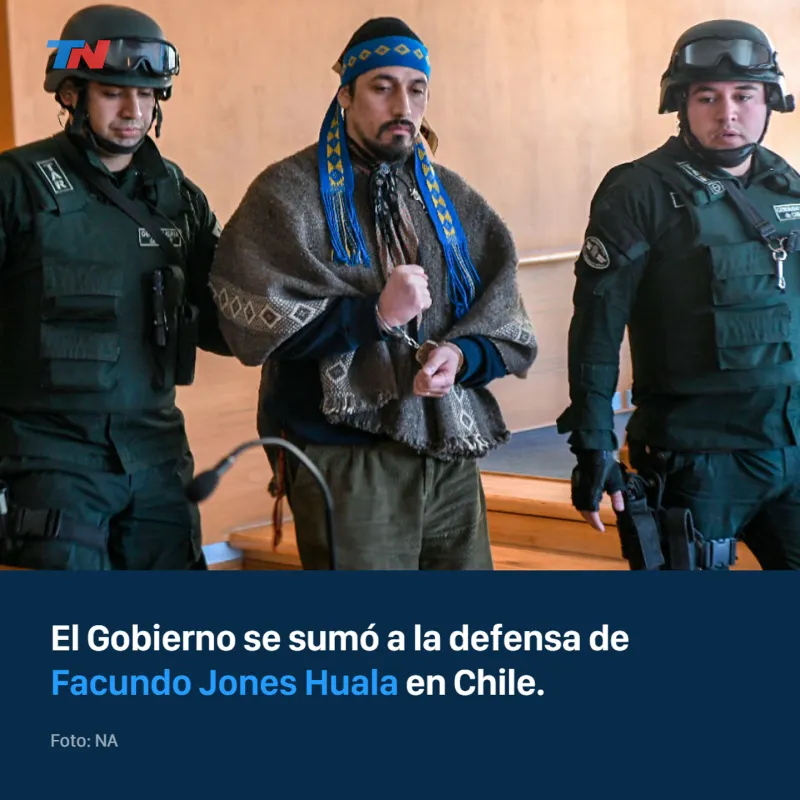 El Gobierno argentino se sumó a la defensa de Facundo Jones Huala en Chile y pidió que le otorguen la libertad condicional