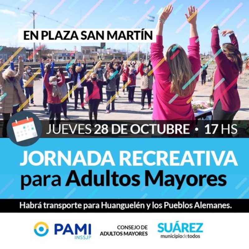 Jornada recreativa para adultos mayores