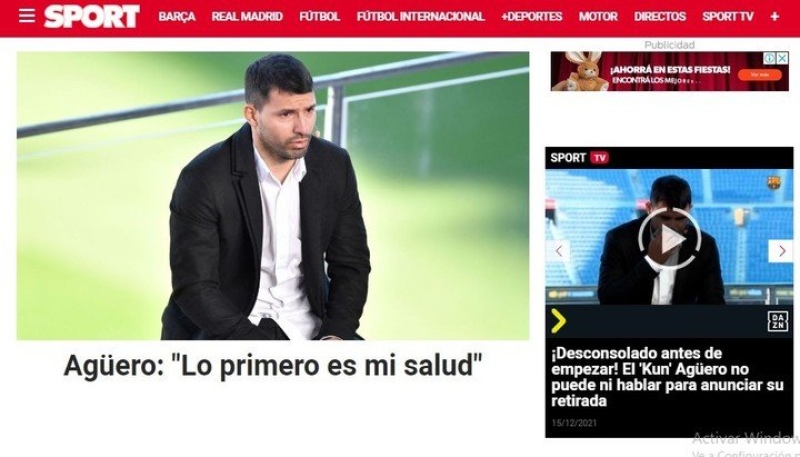 El retiro del Kun Agüero ocupó la primera plana de los principales medios de Europa