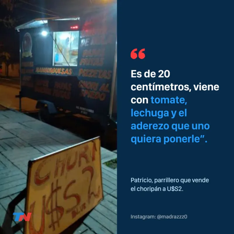 “Un chori a dos dólares”: un parrillero neuquino se cansó de modificar los precios y su decisión se hizo viral