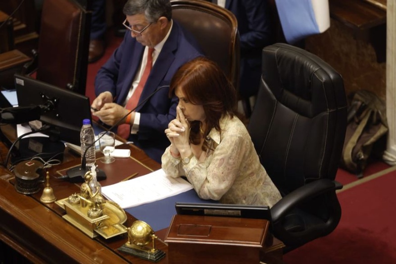 Cristina Kirchner no se puso de pie tras el emotivo discurso de Esteban Bullrich y fue la excepción en el Senado